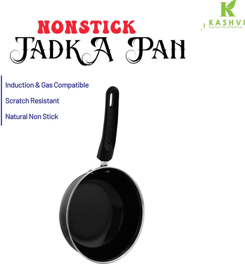 Kashvi Nonstick Tadka Pan Black 500ML - Image 3